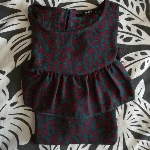 ONLY leopard print ruffle blouse - Picture 6 of 8